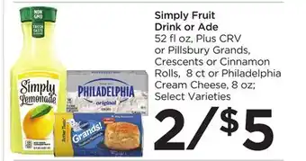 Food 4 Less Simply fruit drink or ade offer