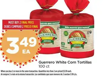 Food 4 Less Guerrero white corn tortillas offer