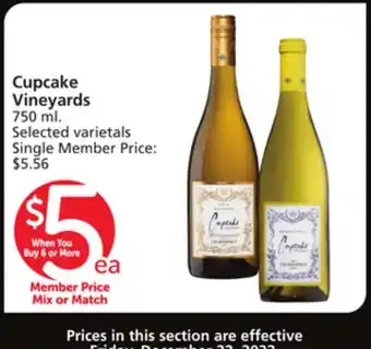 Albertsons Cupcake vineyards offer