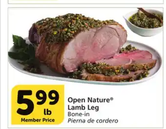 Albertsons Open nature lamb leg offer
