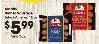 Ralphs Aidells dinner sausage offer