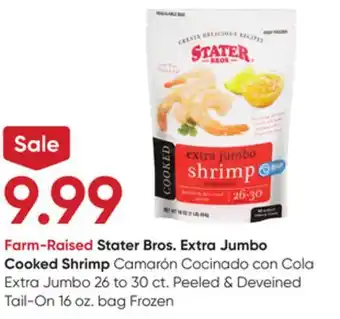 Stater Bros Farm-raised stater bros. extra jumbo cooked shrimp offer