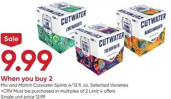 Stater Bros Cutwater spirits offer