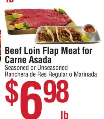 Smart & Final Beef loin flap meat for carne asada offer