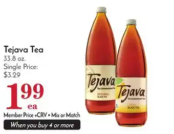 Pavilions Tejava tea offer