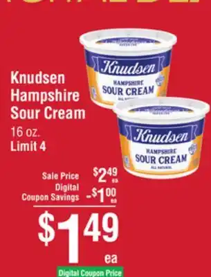 Smart & Final Knudsen hampshire sour cream offer