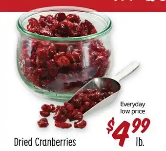 Sprouts Farmers Market Dried cranberries offer