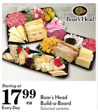 Pavilions Boar's head build-a-board offer