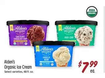 Sprouts Farmers Market Alden's organic ice cream offer