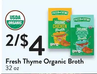 Fresh Thyme Fresh thyme organic broth offer