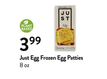 Fresh Thyme Just egg frozen egg patties offer