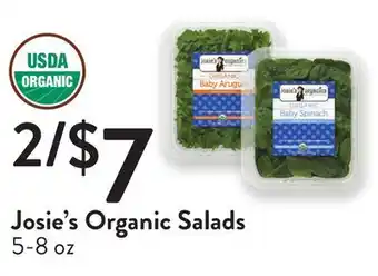 Fresh Thyme Josie's organic salads offer