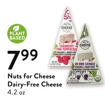Fresh Thyme Nuts for cheese dairy-free cheese offer