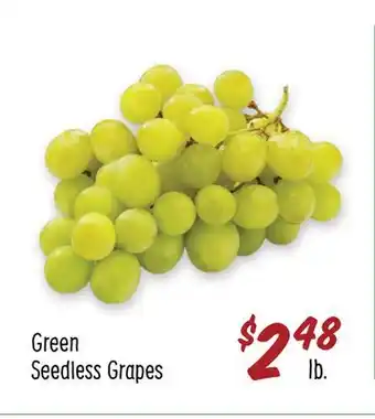 Sprouts Farmers Market Green seedless grapes offer