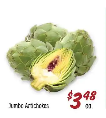 Sprouts Farmers Market Jumbo artichokes offer