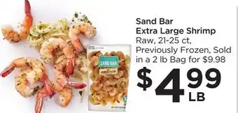 Food 4 Less Sand bar extra large shrimp offer