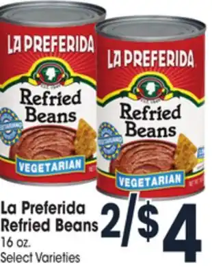 Jewel-Osco La preferida refried beans offer