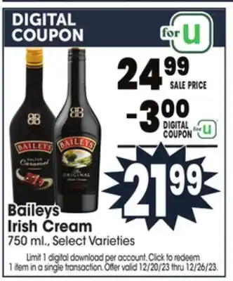 Jewel-Osco Baileys irish cream offer