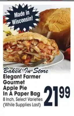 Jewel-Osco Elegant farmer gourmet apple pie in a paper bag offer