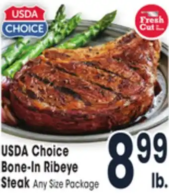 Jewel-Osco Usda choice in bone-in ribeye steak offer