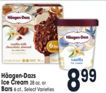 Jewel-Osco Häagen-dazs ice cream 28 oz. or bars 6 ct offer