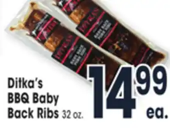 Jewel-Osco Ditka's bbq baby back ribs offer