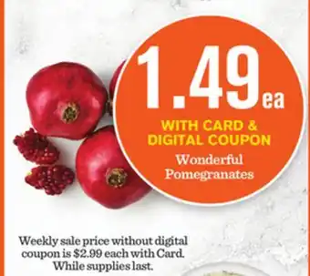Mariano's Wonderful pomegranates offer