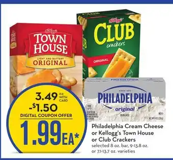 Mariano's Philadelphia cream cheese or kellogg's town house or club crackers offer