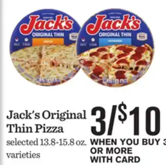 Mariano's Jack's original thin pizza offer