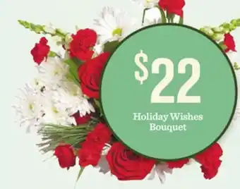 Mariano's Holiday wishes bouquet offer