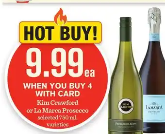 Mariano's Kim crawford or la marca prosecco offer