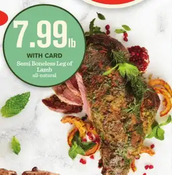 Mariano's Semi boneless leg of lamb offer