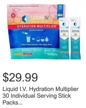Costco Liquid I.V. Hydration Multiplier 30 Individual Serving Stick Packs... offer