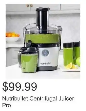 Costco Nutribullet Centrifugal Juicer Pro offer