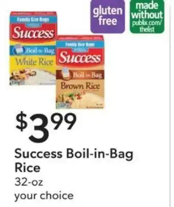 Publix Success Boil-in-Bag Rice offer