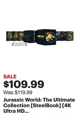 Best Buy Jurassic world: the ultimate collection [steelbook] [4k ultra hd blu-ray/blu-ray] [only at best buy] offer
