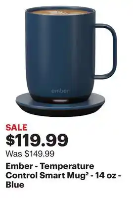 Best Buy Ember - temperature control smart mug² - 14 oz - blue offer