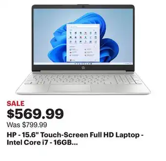 Best Buy Hp - 15.6 touch-screen full hd laptop - intel core i7 - 16gb memory - 512gb ssd - natural silver offer