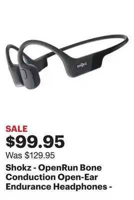 Best Buy Shokz - openrun bone conduction open-ear endurance headphones - black offer