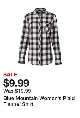Tractor Supply Company Blue mountain women's plaid flannel shirt offer