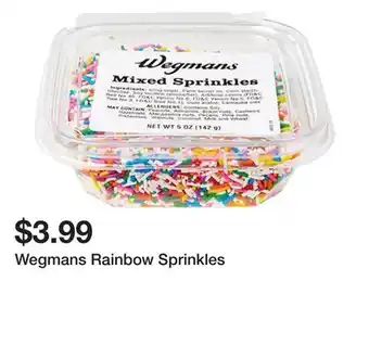 Wegmans Wegmans rainbow sprinkles offer