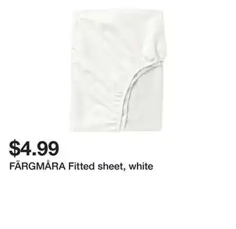 Ikea Färgmåra fitted sheet, white offer