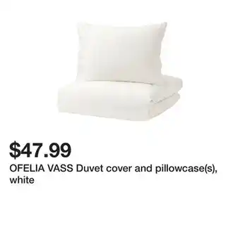 Ikea Ofelia vass duvet cover and pillowcase(s), white offer