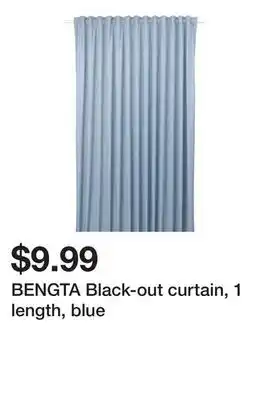 Ikea Bengta black-out curtain, 1 length, blue offer