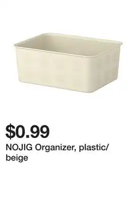 Ikea Nojig organizer, plastic/beige offer