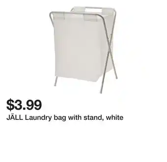 Ikea Jäll laundry bag with stand, white offer
