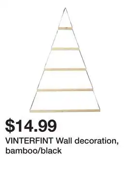 Ikea Vinterfint wall decoration, bamboo/black offer