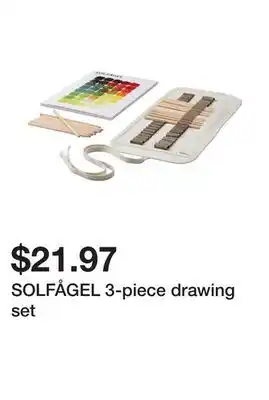 Ikea Solfågel 3-piece drawing set offer