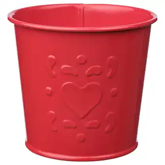 Ikea Vinterfint Plant pot, heart pattern red, 3 ½ offer
