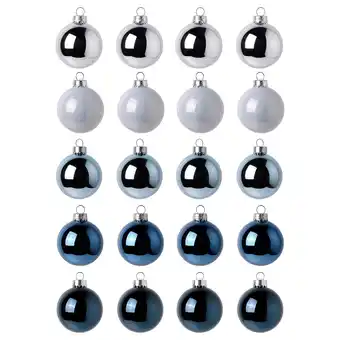Ikea Vinterfint Decoration, ornament, glass blue/silver color, 2 ¼ offer